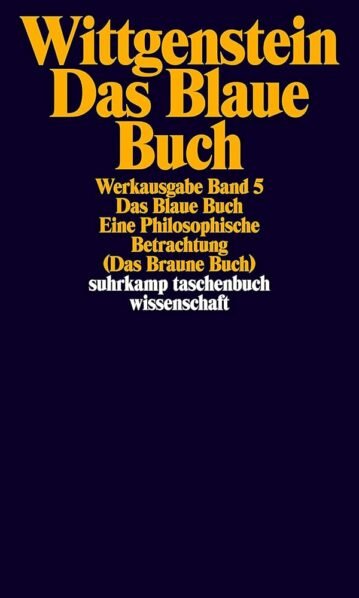 das blaue buch Werkausgabe, Wittgenstein, Ludwig