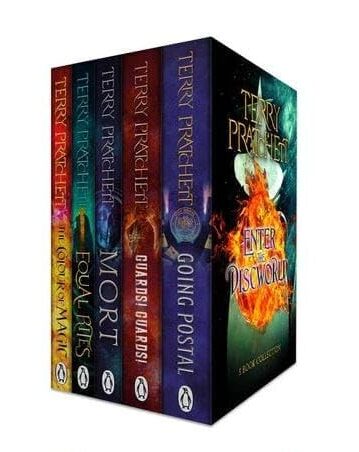 Terry Pratchett Discworld Novels Series 5 Books Collection Box Set