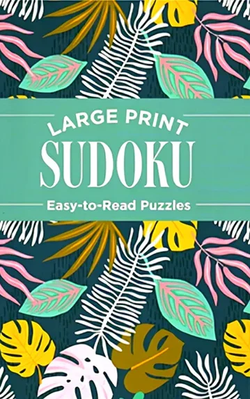 Large Print Sudoku Dark Green Leave